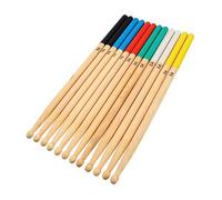 Amosfun 6 Pairs 5a Maple Wood Drumsticks Non-slip Drumsticks Set for Electronic Drum Kit and Acoustic Drums Supplies for Music Band Practice