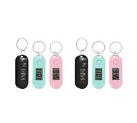 Amosfun 6 Pcs Mini Digital Keychain Watch Black Plastic | LED Luminous Display, Hands Free Timing Aid, Fits Belt Loops and School Bags, Modern Style for Young Commuters