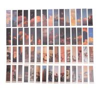 Amosfun 60pcs DIY Decorative Paper Bookmarks Set, Festival and Fun Book Markers with Blessing Message Cards for Scrapbook, Junk Journal, and Reading Accessories