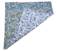 Amosfun 68cm Blue Japanese-style Furoshiki Wrapping Cloth with Gold Foil Phoenix Tail Pattern, Multipurpose Cotton Packaging Fabric for Bento Boxes, Lunch Wraps, and Decorative Box