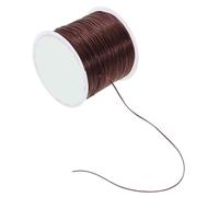 Amosfun 6mm Brown Elastic Wire Hair Extension Cord for Braids, Sturdy DIY Beading Thread for Silicone Hair Extensions and Hairpiece Maintenance