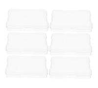 Amosfun 6pcs 4x6 Inch Photo Storage Containers Plastic Organizer Bins with Hinged Lids Stackable Small Plastic Cases for Home Filing and Seed Storage