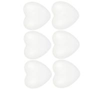 Amosfun 6pcs 8.5cm Heart Shaped Craft Foam Balls for DIY Ornament Wedding Decoration Supplies, Blank Foam Balls for Valentines and Arts Crafts Projects