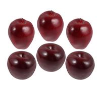 Amosfun 6Pcs Artificial Red Delicious Fruit and Fake Snake Fruit Foam Models for Home Decor Photography Props Window Display Christmas Decoration Lifelike Set