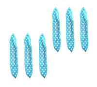 Amosfun 6pcs Blue Polka Dot Sponge Hair Rollers Curling Strips for Women Sleep Use No Heat Self-grip Hair Styling Tools for Soft Natural Curls