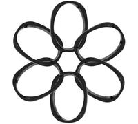 Amosfun 6pcs Car Speaker Spacer Adapter for 6x9 Inch Stereo Speakers, Flat Black Plastic Mounting Bracket Noise Reduction and Waterproof Features, for Door Stereo Installation and Enhanced