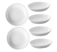 Amosfun 6pcs Ceramic Replacement Wax Warmer Dishes Round Oil Burner Tray Bowls for Aroma Lamps Heat-resistant Wax Melt Burner Dish for Candle Warmers and Oil Heaters