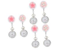 Amosfun 6pcs Clip-Hanging Watch for Nurses Doctor Pocket Watch Sturdy Stylish Design