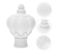 Amosfun 6pcs Curtain Track Accessories Curtains Rod Decorative Finials Finials Window Pole End for Crafts Closet Rod End Caps for Plastic White