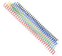 Amosfun 6pcs DIY Notebook Binding Rings Flexible Spiral Loose Leaf Binder Circles Small Organizer Book Rings for School Office with Multi-Color Set