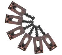 Amosfun 6pcs Electric Guitar Bridge Parts with Adjustable Chrome Saddles, Zinc Alloy Material, Straight Spring Design and Black Screws for Increased Stability and Tuning Accuracy,