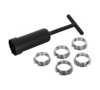 Amosfun 6pcs G9 Metal Lamp Shade Holder Rings with Removal Tool, Threaded Replacement Socket Rings for Light Fixture Parts and Lamp Shade Installation in Home Lighting