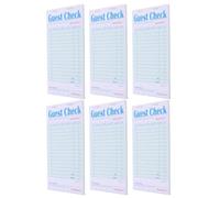 Amosfun 6pcs Green Paper Guest Check Pads for Servers Waiter Note Pads for Efficient Order Management in Bars and Dining Environments Universal Restaurant Compatibility