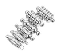 Amosfun 6pcs Jewelry Clasp Bracelet Clasps Silver Iron Material Easy to Operate Secure Fastening Unique Design for Handcraft Jewelry and Necklace Making