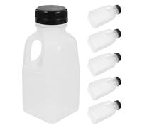 Amosfun 6pcs Leak-proof Portable Milk Bottles 320ml Capacity Pp Material Flat-bottomed Small Beverage Containers Preserving Freshness for Tucking a Bag or Lunch