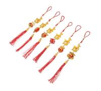 Amosfun 6pcs Lunar New Year Hanging Ornaments 2027 Zodiac Sheep Pendants for Tree Decor and Window, Easy to Hang and Store, Festive Plastic and Polyester Decorations for Chinese New Year