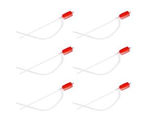 Amosfun 6pcs Manual Syphon Hose for Gasoline and Water Transfer Hand Pump with Plastic Construction Multi-Fluid Compatibility No Power Needed for Outdoor Use and Emergency Situations
