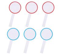 Amosfun 6pcs Mini Writable Scoreboard Dry Erase Boards 10x20cm Foam Board with Blue and Crimson Circles, Erasable Handheld Whiteboards for Voting, Classroom, Office, Presentation Use