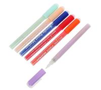 Amosfun 6pcs Nail Graffiti Pen Manicure Marker Easy Operation Reusable Assorted Color Pp Propene for On-the-go Nail Art Hand-painted Dotting