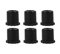 Amosfun 6pcs Non-slip Bottom Rod Sleeves Silicone Wireless Mic Rod Holder Compact Design Protects Microphone Anti-slip Use in Bars and Ktv Black