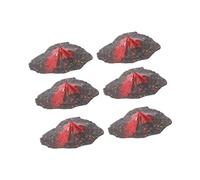 Amosfun 6pcs Plastic Volcano Model Landscape Decoration Artificial Volcano Adornment Science Education Geography Collector Desktop Display