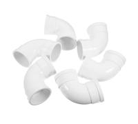 Amosfun 6pcs PVC Elbow Pipe Corner Connectors for Electrical Wiring Water Hose Fittings Space-Saving Right Angle Joints for Garden and Plumbing Installation