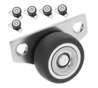 Amosfun 6pcs Silent Side Mount Caster Wheels for Closets Cabinets Wardrobes Furniture Drawers Fixed Mini Tpr Rollers for Quiet Smooth Operation and Easy Installation