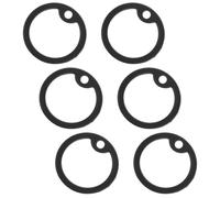 Amosfun 6Pcs Silicone Dog Tag Protector Covers Black Noise-Reducing Military Id Tag Silencers for Outdoor Training and Daily Use
