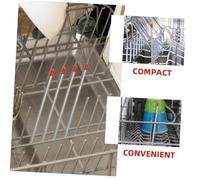 Amosfun 6pcs Stainless Steel Dishwasher Bottle Holder Replacement Rods Drain Rack Stands for Standard Bottle Racks Easy Installation Cup Drying Insert for Kitchen Drainers