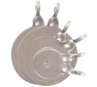 Amosfun 6pcs Stainless Steel Hanging Targets for Archery Training and Practice, Sturdy Metal Target Plates Suitable for Bows and Arrows with Suspension Design, Compact and Portable