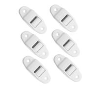 Amosfun 6pcs Venetian Blind Guide Rails Roller Shutter Belt Cleaner Webbing Cleaner Replacement Internal Brush Belt Guide Strap Plastic Curtain Track White