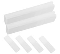 Amosfun 6pcs White Square Cord Weight Pull Handles for Vertical Blinds Pom Material Roller Blind Cord Ends Easy Adjust Window Pulls Accessories