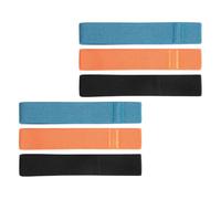 Amosfun 6pcs Wide Elastic Bento Box Bands 25mm Lunch Box Sealing Straps for Travel Picnic Camping Replacement in Orange Black Blue