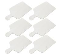 Amosfun 6pcs Wooden DIY Paddle Cutting Boards with Handle Portable Rectangle Serving Platters for Kitchen Food Prep and Craft Projects Unfinished Rustic Cheese Boards for Painting and