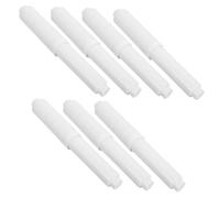 Amosfun 7 Pcs White Plastic Toilet Paper Roller Replacement Rods with Spring Loaded Mechanism Flexible Fit for Various Space Saving Design for Home Hotel Office Bathroom Holders