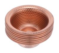 Amosfun 7pcs Hammered Alloy Soup Serving Bowls Indian Curry Dinner Bowls for Home Restaurant Party Meals Dishwasher Safe Metal Mixing for Vegetables Fruits Rice