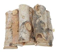 Amosfun 8 Pcs Natural Wood Blocks for DIY Crafts with Fine Workmanship, Beige Irregular Logs and Sticks, for Christmas Decorations and DIY Building Models
