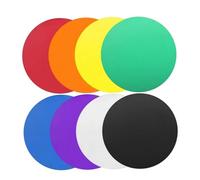 Amosfun 8 Pcs Round Silicone Jar Gripper Pads Multi-functional Non-slip Heat Insulation Coasters Flexible Cup Mats for Kitchen Safety and Easy Jar Opening Random Color Random Color