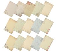 Amosfun 80pcs Vintage Retro Letter Paper Set, Printed Note Paper for Student Writing and Creative Stationery, European Countryside Style Suitable for Office, School, and Random Style