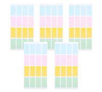 Amosfun 80pcs Waterproof Writable Name Tag Labels Stickers 15x30mm Colorful Self-Adhesive Blank Sticky Labels for Food Menu Office Organization