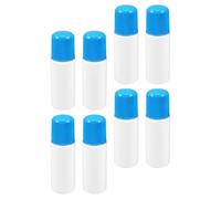 Amosfun 8pcs 30ml Sponge Applicator Bottles with Blue Caps, Refillable Plastic Dauber Bottles for Liquid Glue Dispenser, Roll-on Sponge Tip Applicator for Skincare and Travel Use
