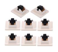 Amosfun 8pcs Heavy-duty Self Adhesive Mini Caster Wheels for Furniture and Storage Boxes Easy Attach Swivel Pulley for Trash Can and Kitchen Appliances White Square Rollers for Countertop