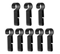 Amosfun 8pcs Helmet Clip for Headlamp, Hard Hat Light Clips Non-slip Plastic Hardhat Hooks, Lightweight and Firmly Secure Headlights, for Construction Site at Night