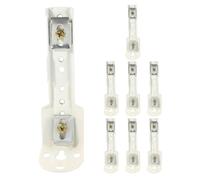 Amosfun 8pcs Metal Ceiling Mounted Curtain Track Brackets Triple Card Slots for Enhanced Stability and Multi-Scene Applicability, for Living Rooms and Bedrooms