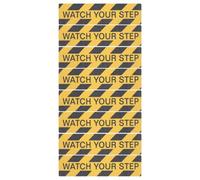 Amosfun 8pcs Non Slip Stair Tape with Waterproof Plastic Material Easy Installation Floor Caution Decal for Stairs and Floors in Public Places and Industrial Parks Sturdy Yellow and Black