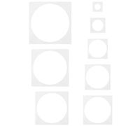 Amosfun 8pcs Reusable Plastic Circle Stencils Template Set for Painting Crafts DIY Art Projects Scrapbooking Classroom Use Hollow Round Drawing Aids