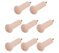 Amosfun 8pcs Wooden Hooks Wall Mounted Hat Hanger 26 * 52 Unfinished Wood Heavy Duty Minimalist Rustic Design with Screws for Storage Options and DIY Your Home