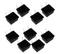 Amosfun 9 Sets Plastic Pegboard Storage Bins with Hooks and Labels, Multicompartment Design for Efficient Access and Layered Storage Solution, for Wall Rods and Kitchens, Size
