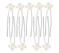 Amosfun 9pcs Bridal Wedding Hair Pins Clips for Women Brides Imitation Pearl Copper Material Vintage Classic Style Comfortable Wear Versatile Styling for Wedding and Daily Wear