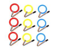 Amosfun 9pcs Safety Walking Rope for Toddlers Child Leash Harness with Handles Blue Red Yellow Loops for Preschool and Daycare Settings